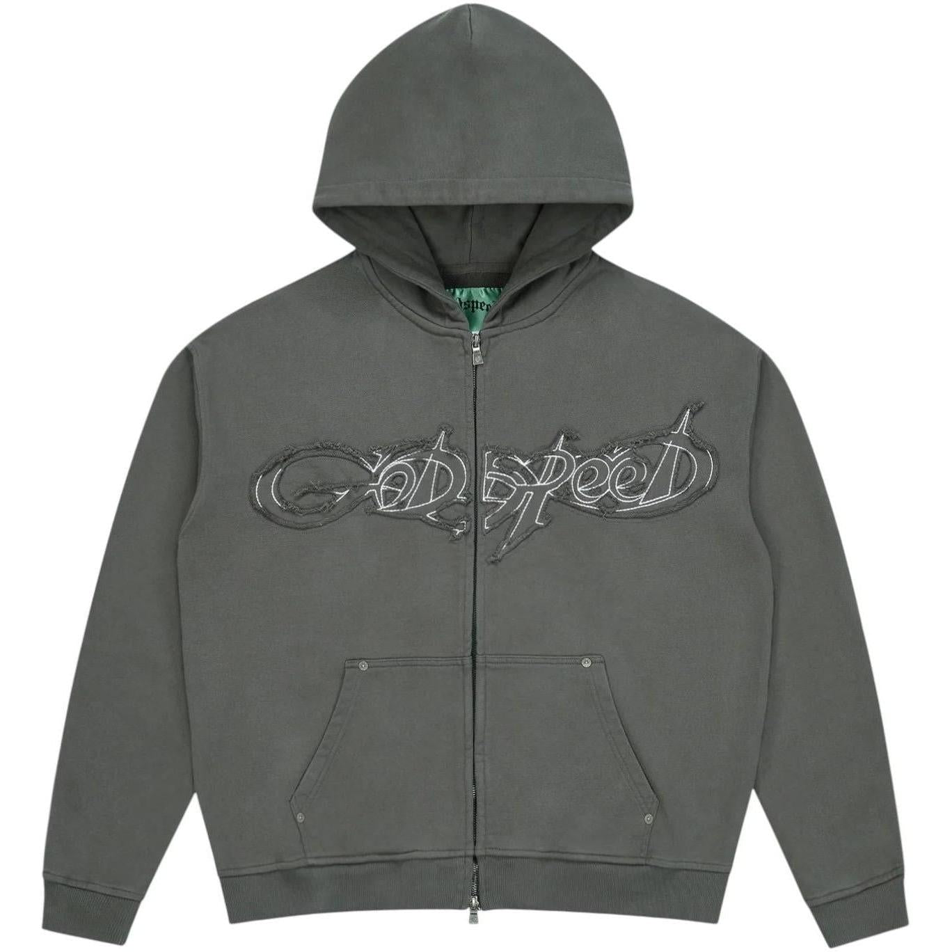 Godspeed Raw Import Zip Up Hoodie Grey