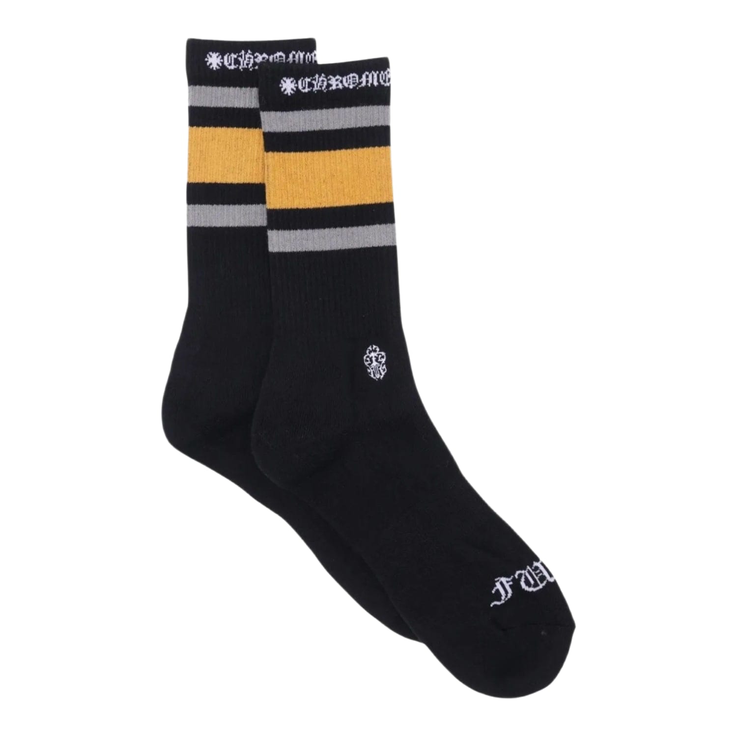 Chrome Hearts Sport Striped Socks Black/Yellow