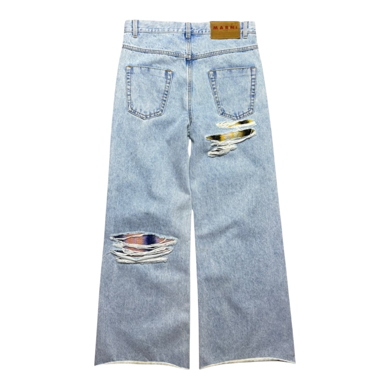 Marni Mohair Blue Distressed Jeans