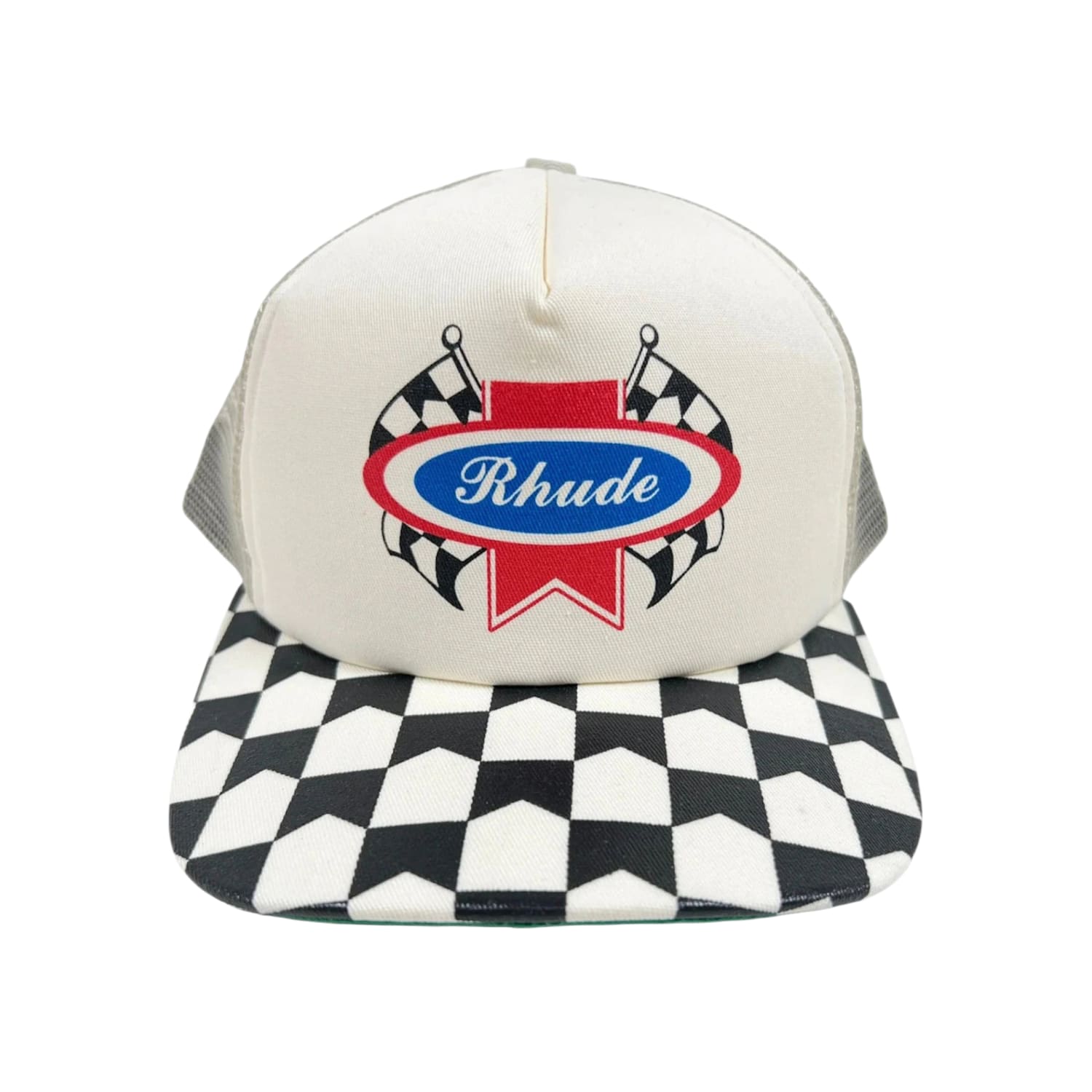 Rhude Chevron Rally Trucker Hat Off White