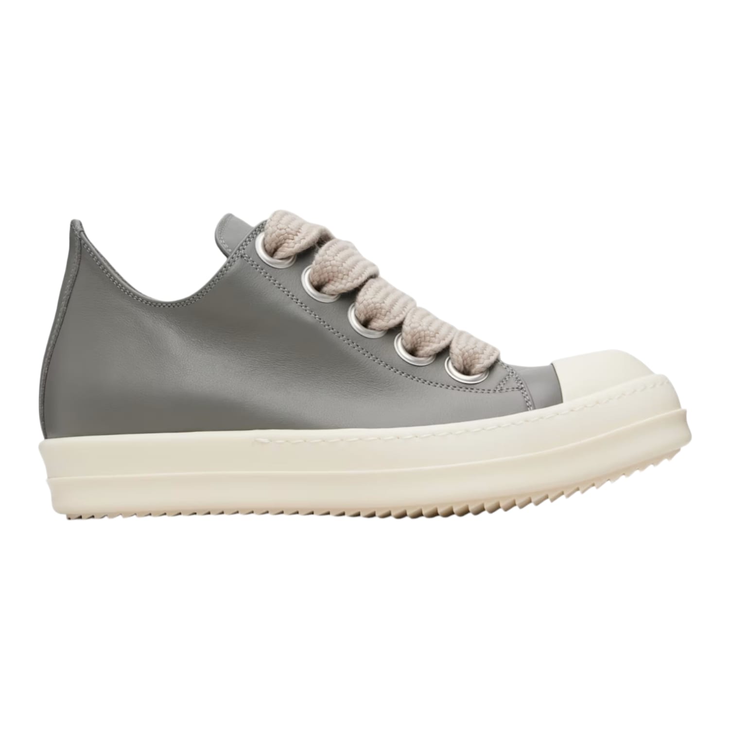 Rick Owens Gray Temple Jumbolace Low Sneakers