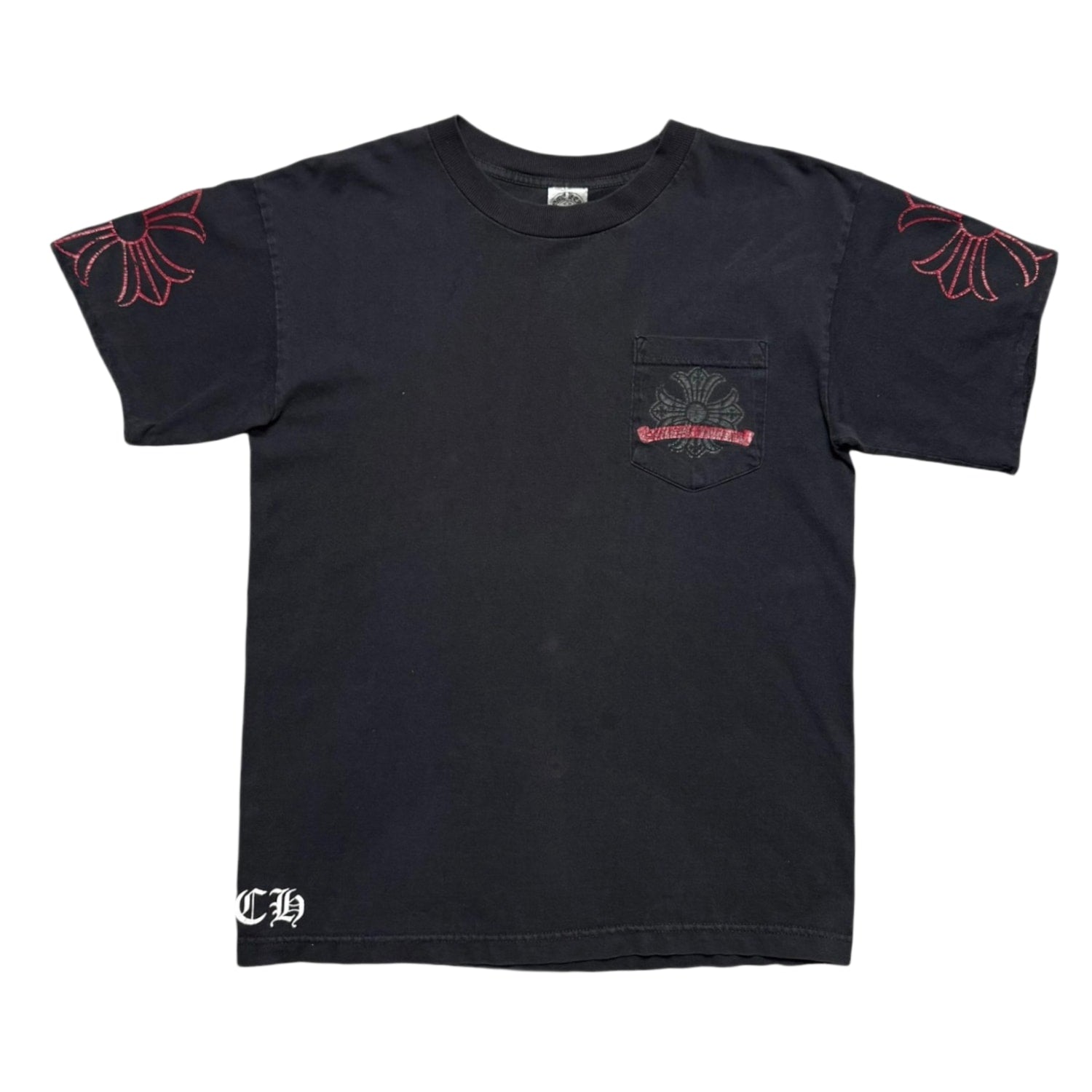 Chrome Hearts Vintage Red Horseshoe T-Shirt Black