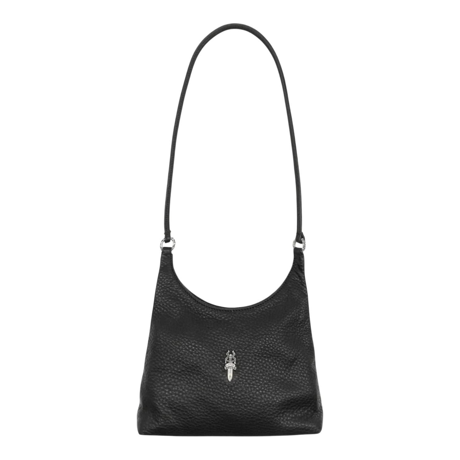 Chrome Hearts VIV Dagger Leather Shoulder Bag Black