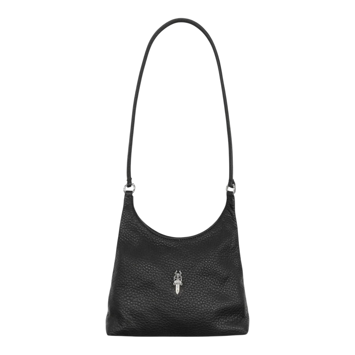 Chrome Hearts VIV Dagger Leather Shoulder Bag Black