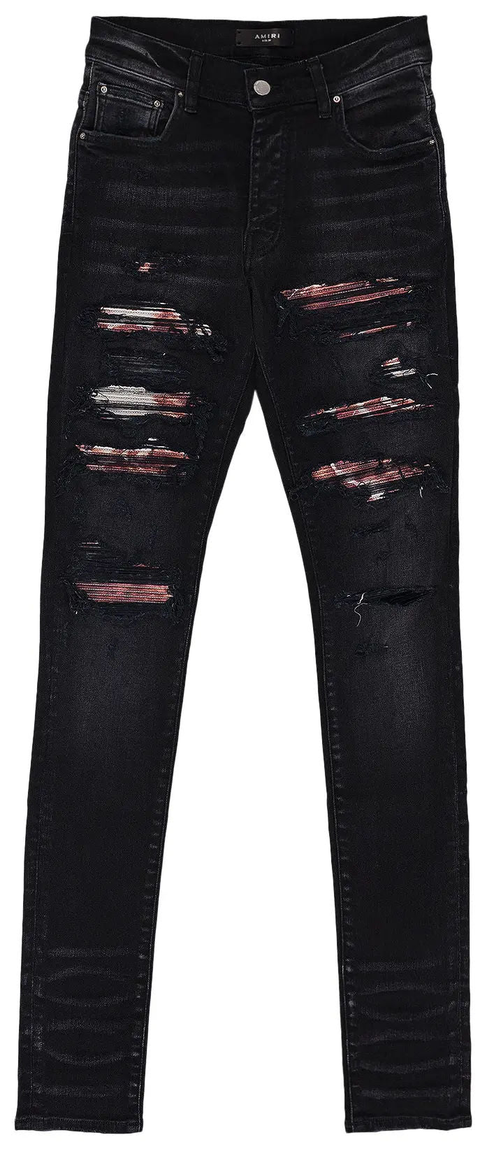 Amiri Thrasher Tie Dye Aged Jeans Black