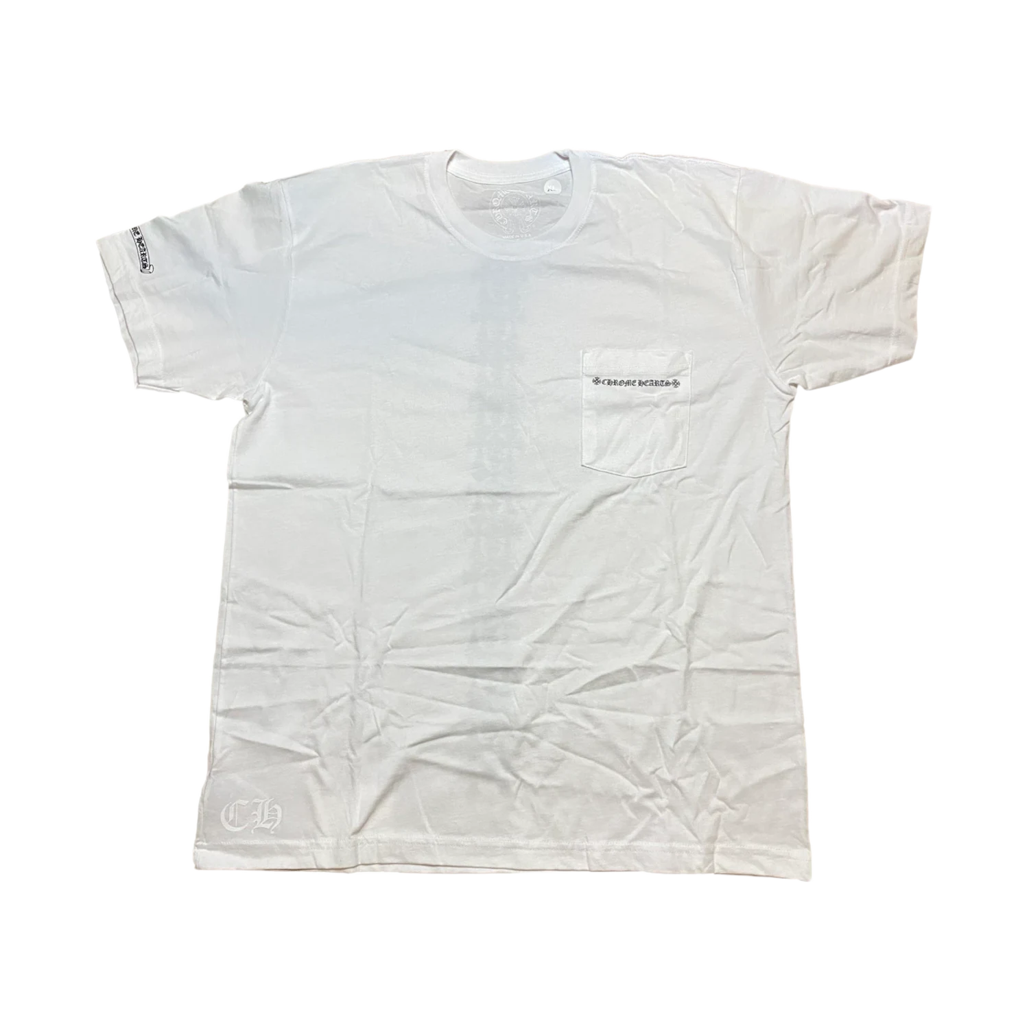 Chrome Hearts Cemetery Cross Tire Tracks T-shirt White