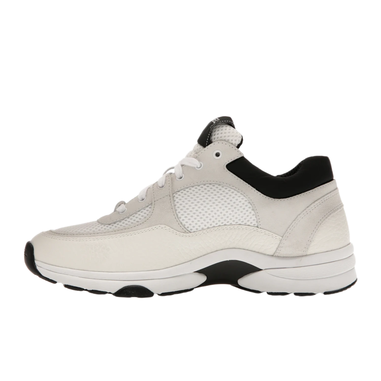 Chanel Low Top Trainer Suede White Black