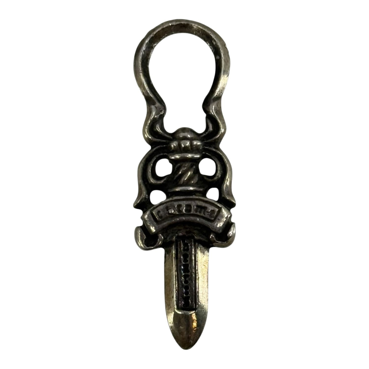 Chrome Hearts Silver Dagger Zip Pendant (Round)