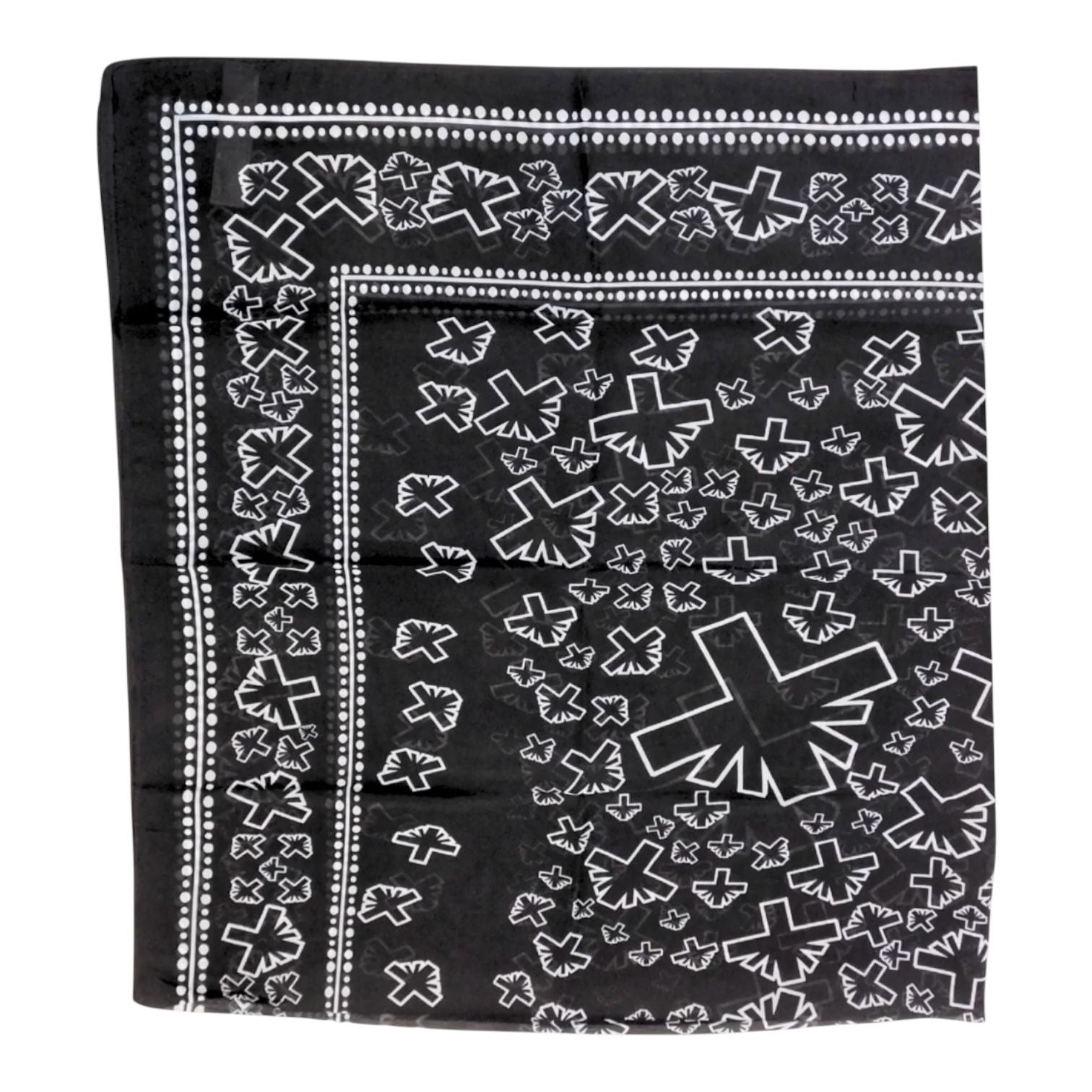 Vertabrae Black Chiffon Scarf