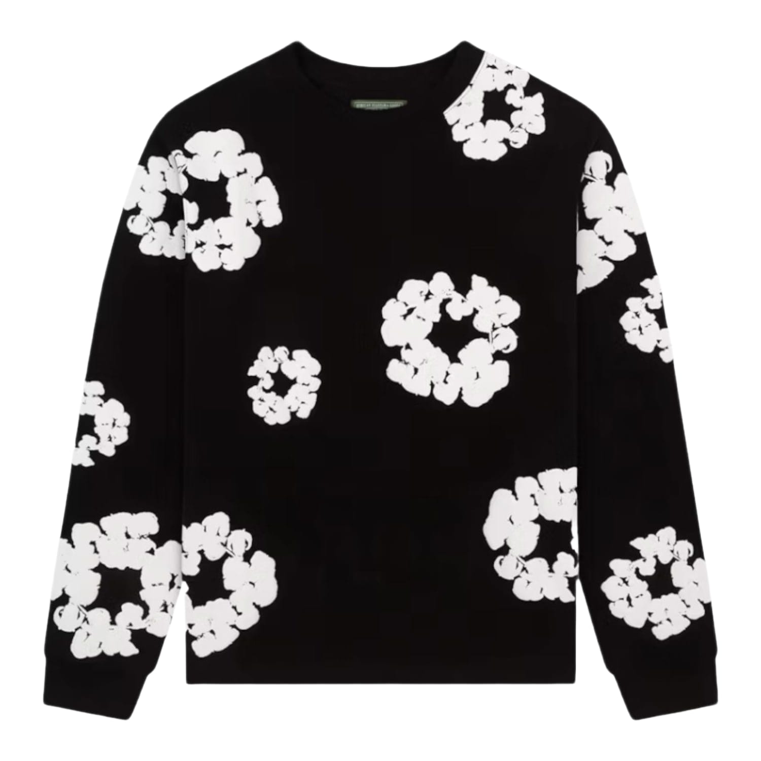 Denim Tears Long Sleeve Cotton Wreath T-shirt Black