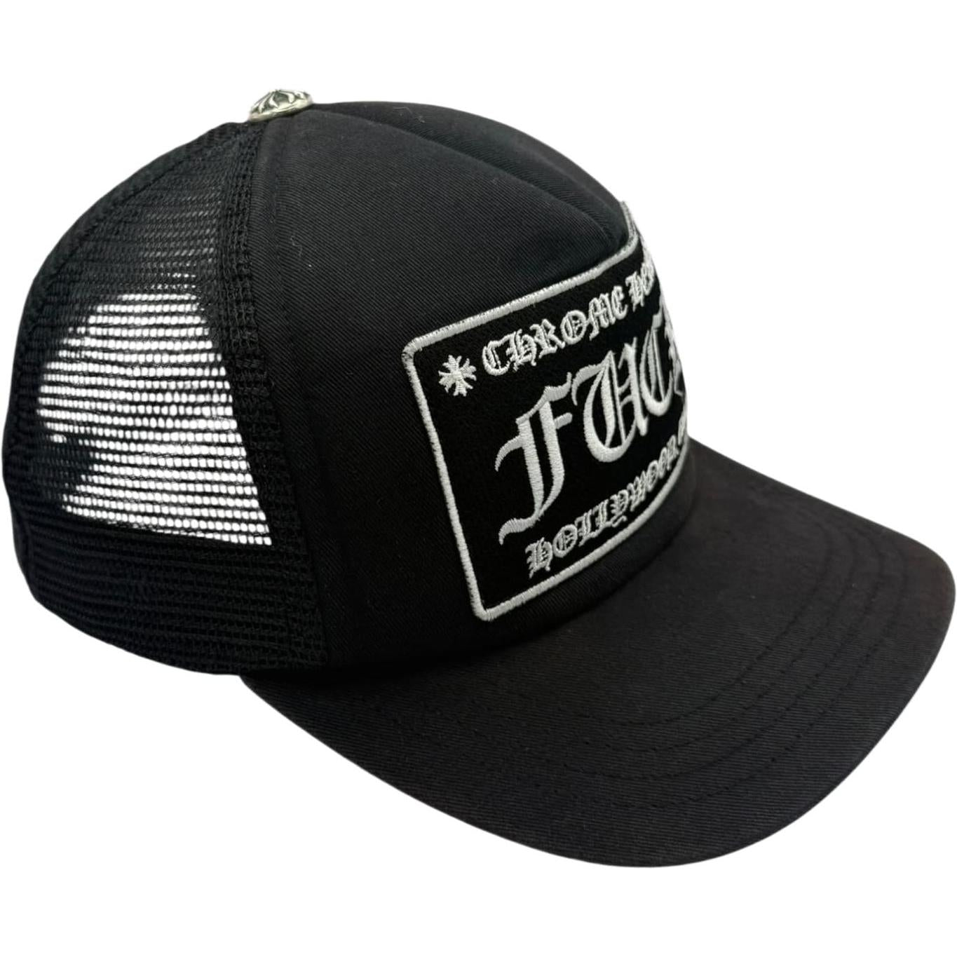 Chrome Hearts FUCK Hollywood Trucker Hat Black/Black