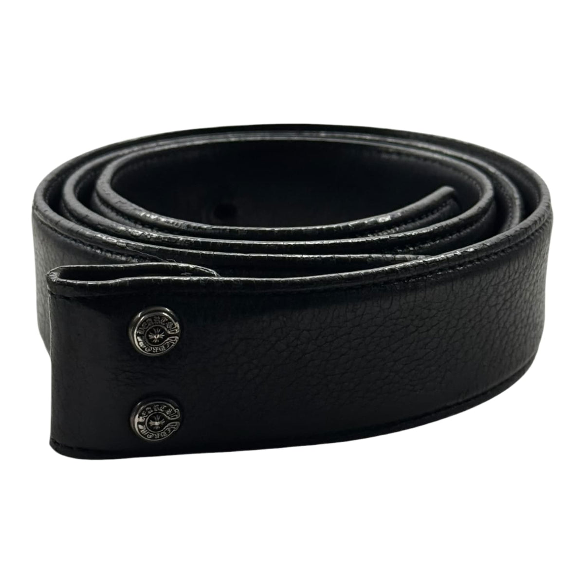 Chrome Hearts Black Leather Belt Strap - Size 34