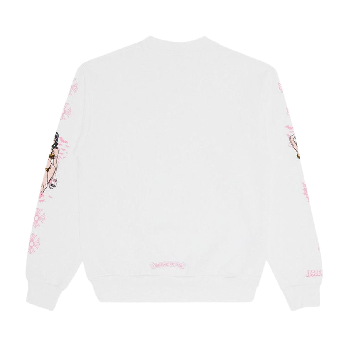 Chrome Hearts x Deadly Doll Crewneck 'White/Pink'