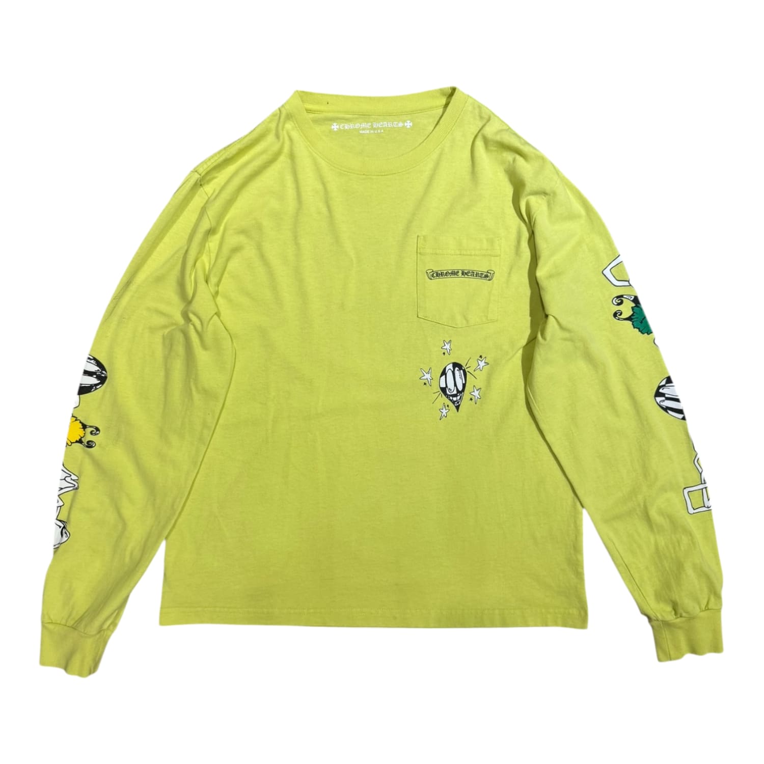 Chrome Hearts Matty Boy Link L/S T-shirt Lime Green
