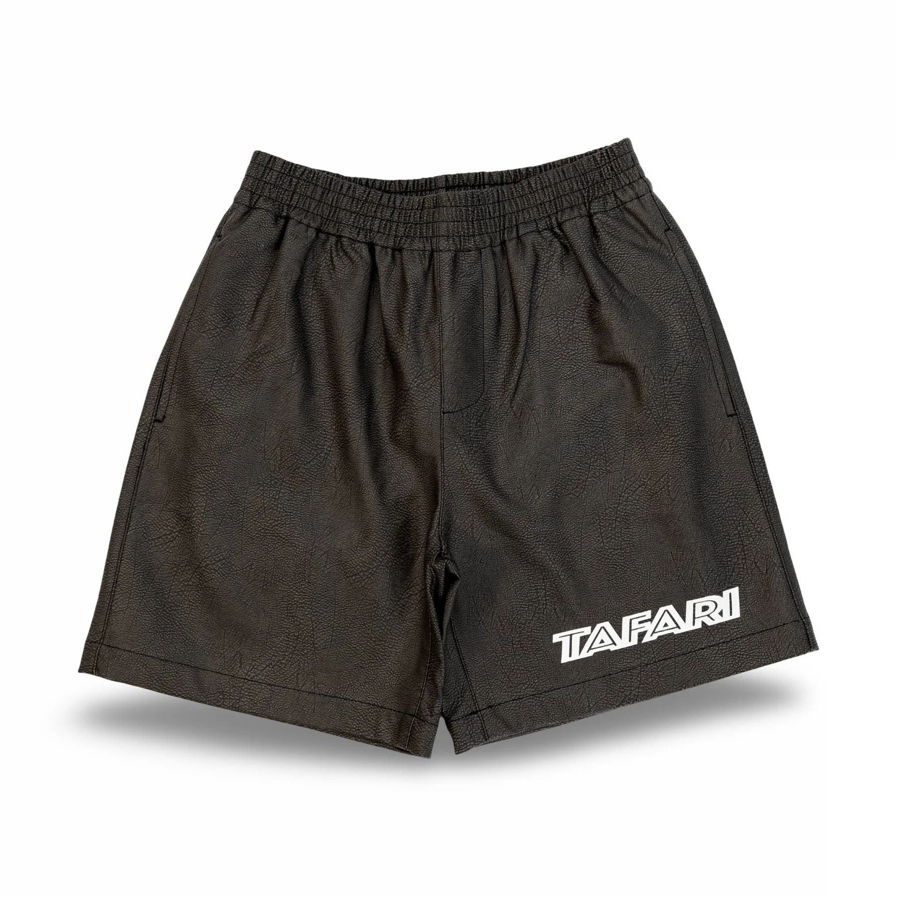 Tafari Leather Shorts Black