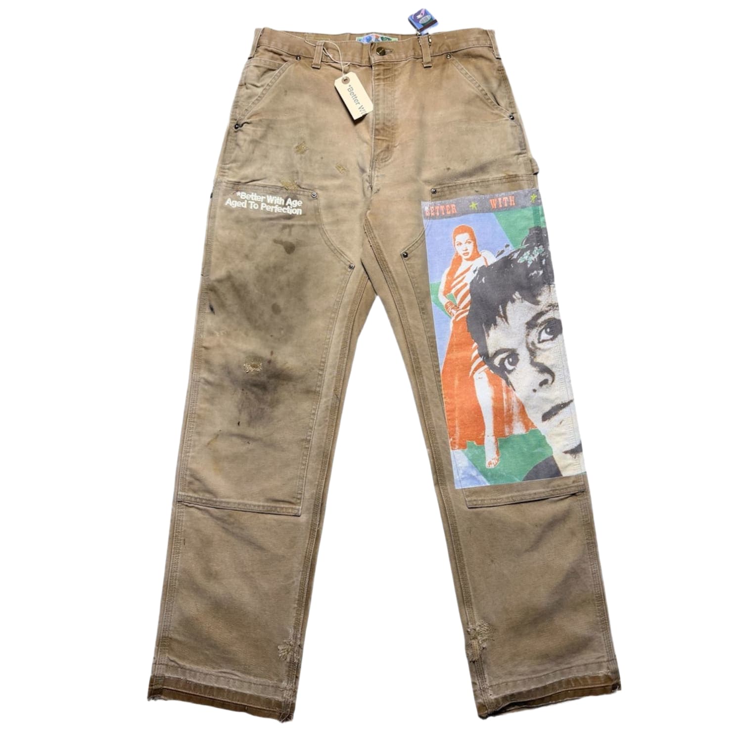 Better With Age Knucklehead Double Knee Carhartt Pants Khaki