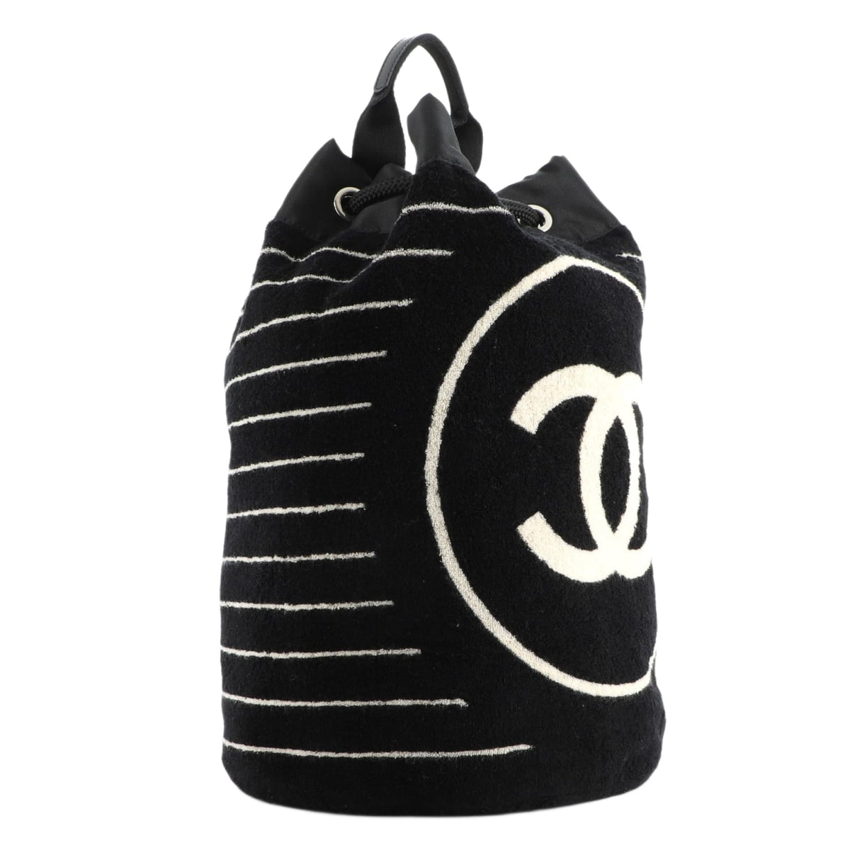 Chanel Sport Terry Cloth CC Drawstring Vintage 2001 Beach Bag