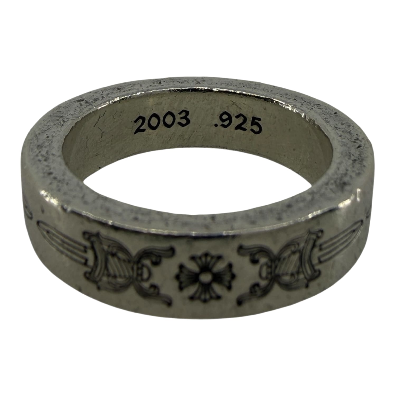 Chrome Hearts Silver Dagger Spacer Ring - US Size 9