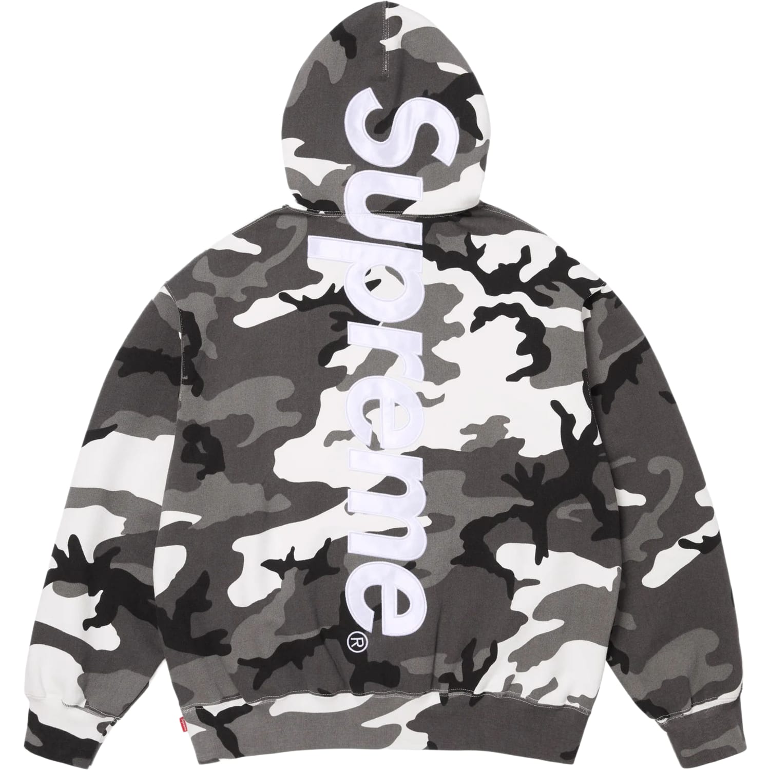 Supreme Satin Applique Hooded Sweatshirt (SS26) Snow Camo