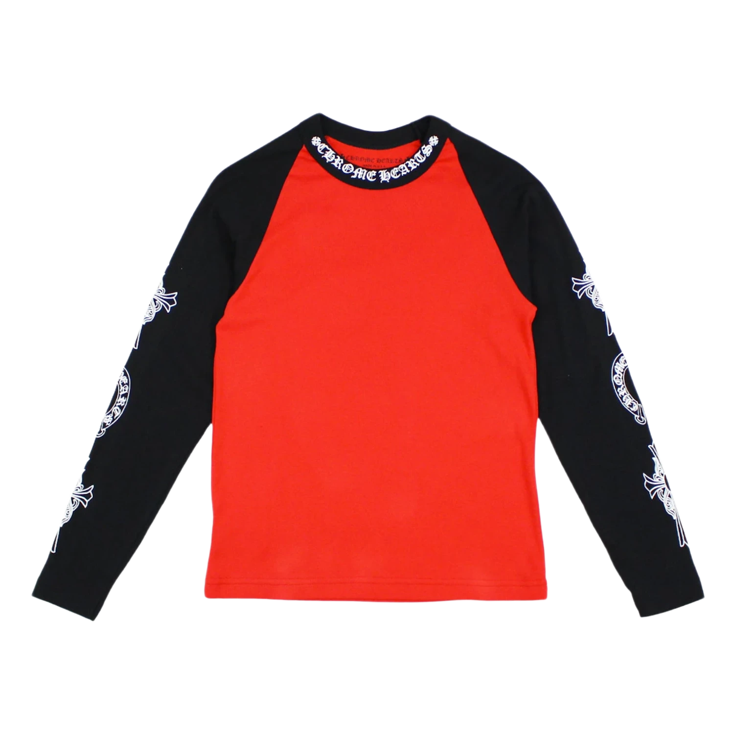Chrome Hearts Neck Logo Baseball Shirt Red/Black