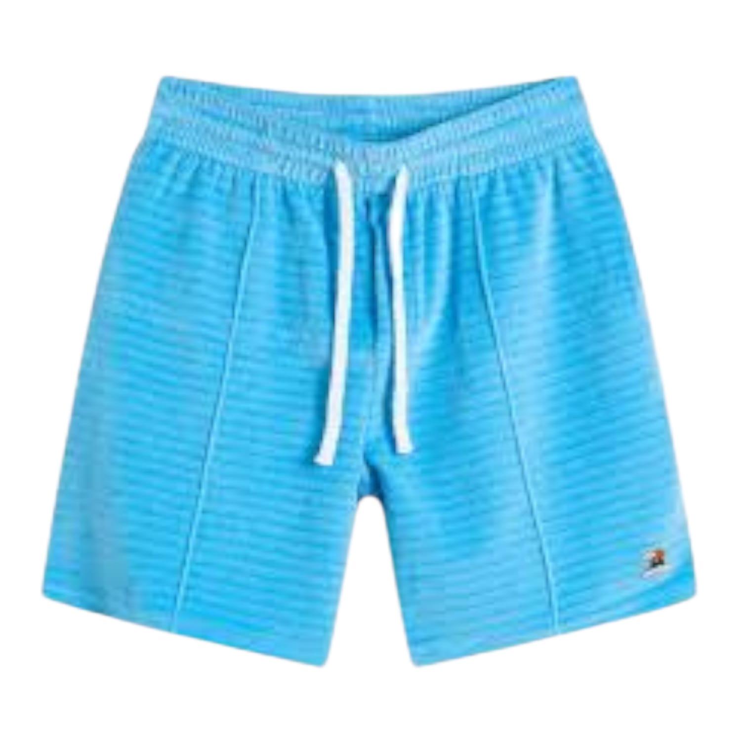 Casablanca Velour Pin Tuck Shorts Blue