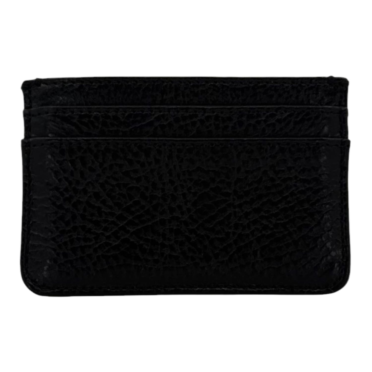 Chrome Hearts Leather Scroll Card Holder Black