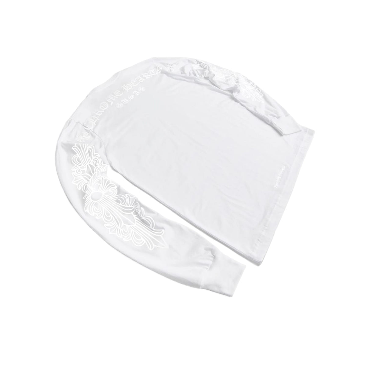 Chrome Hearts Long Sleeve Horseshoe Pocket Tee White
