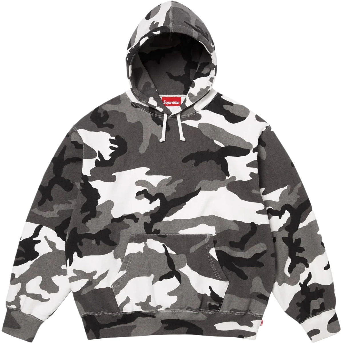 Supreme Satin Applique Hooded Sweatshirt (SS26) Snow Camo
