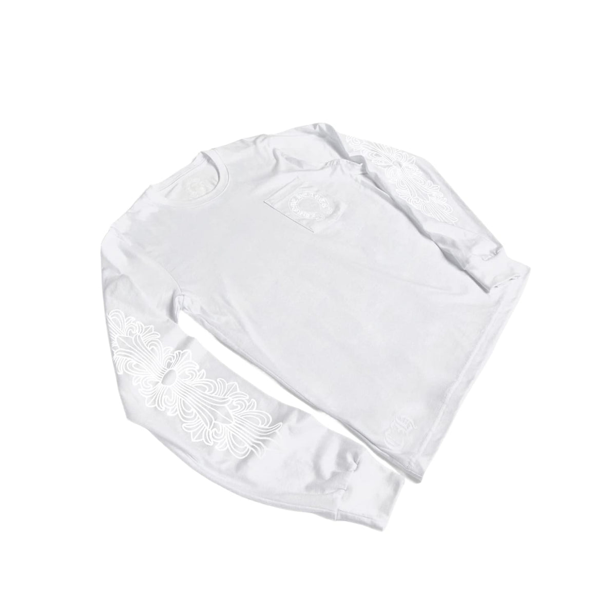 Chrome Hearts Long Sleeve Horseshoe Pocket Tee White