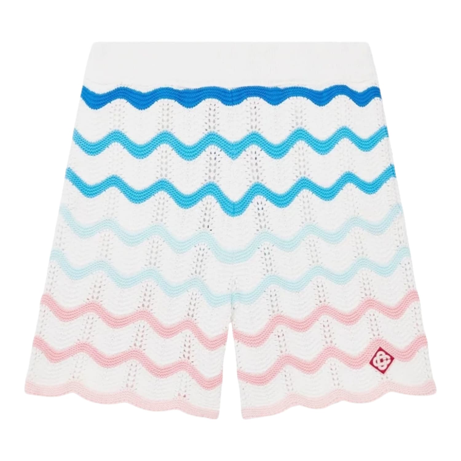 Casablanca Knit Gradient Pink Wave Texture Shorts