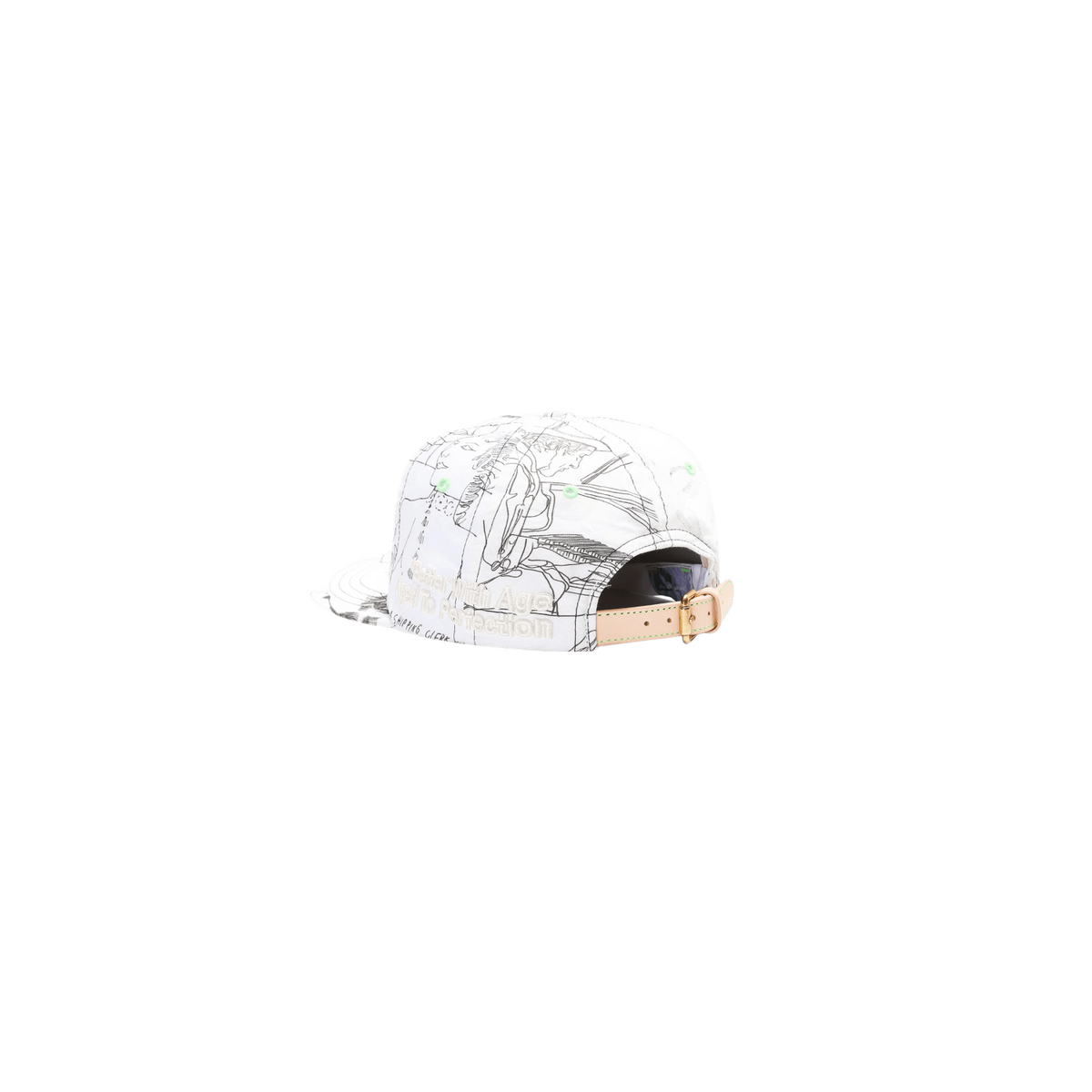 Better with Age Doodle Reconstructed Button Down Brown Horse Hat White