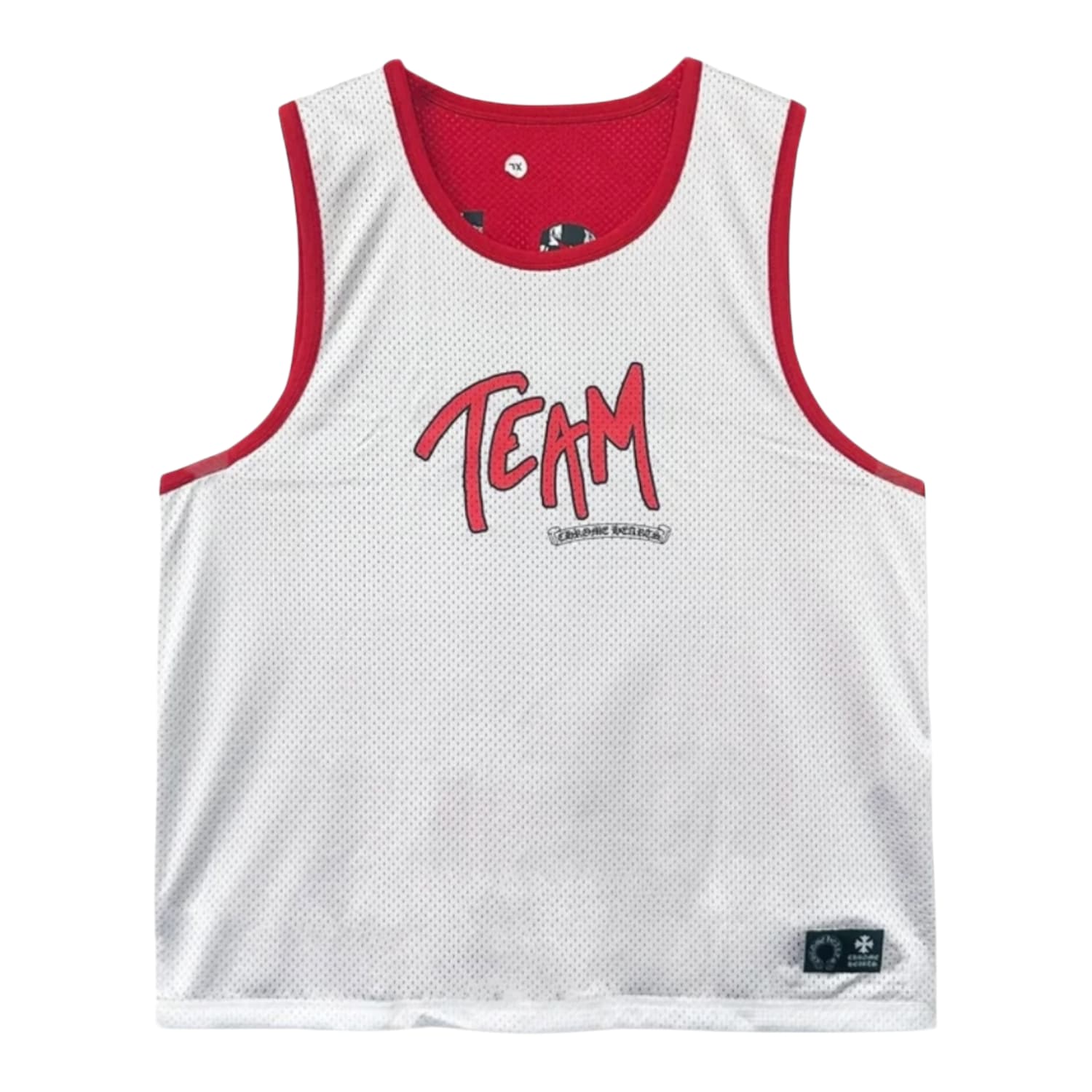 Chrome Hearts Matty Boy Sports Mesh Reversible Basketball Jersey Red