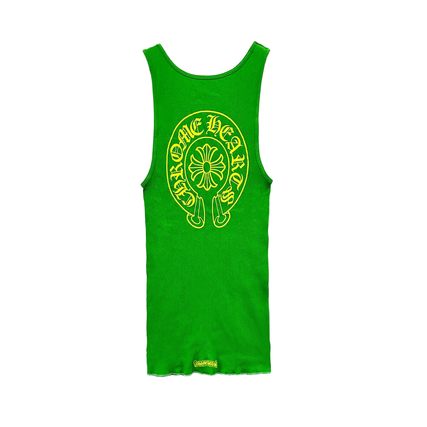 Chrome Hearts Horseshoe Rib Tank Top Green Yellow