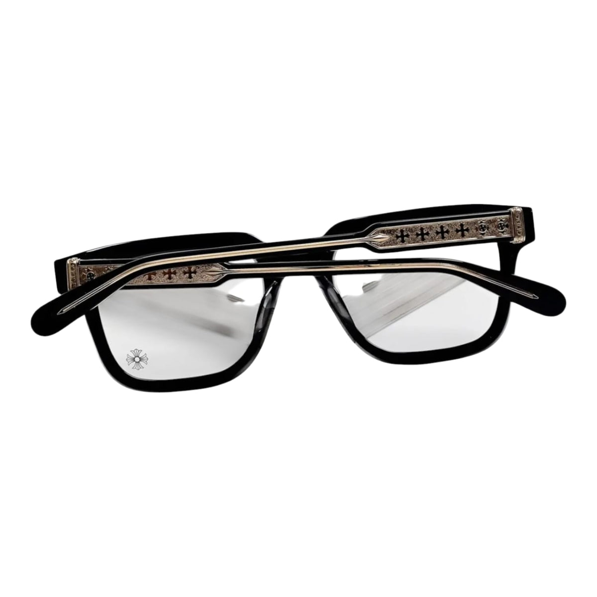 Chrome Hearts Ambidixtrous Black/18k Gold Plated Glasses