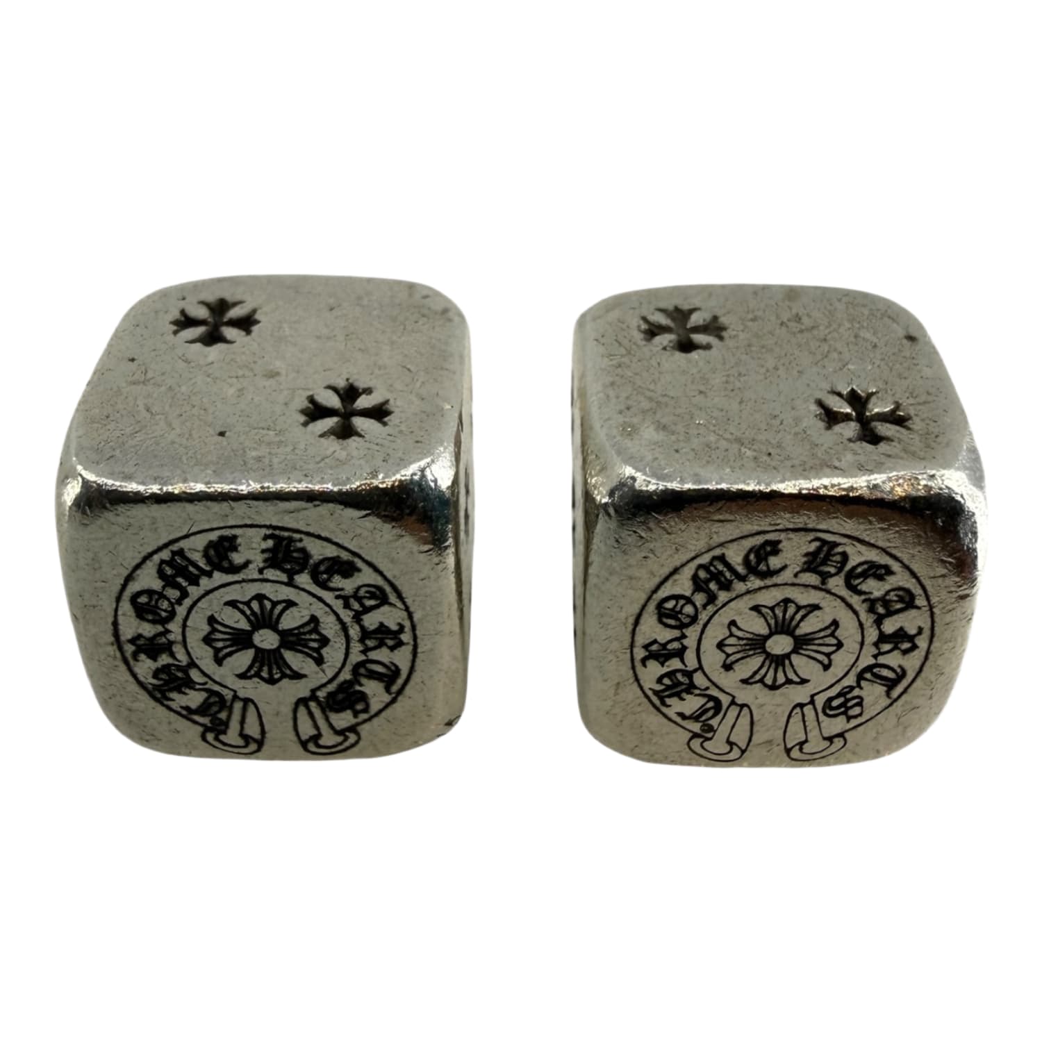 Chrome Hearts Silver Dice Set