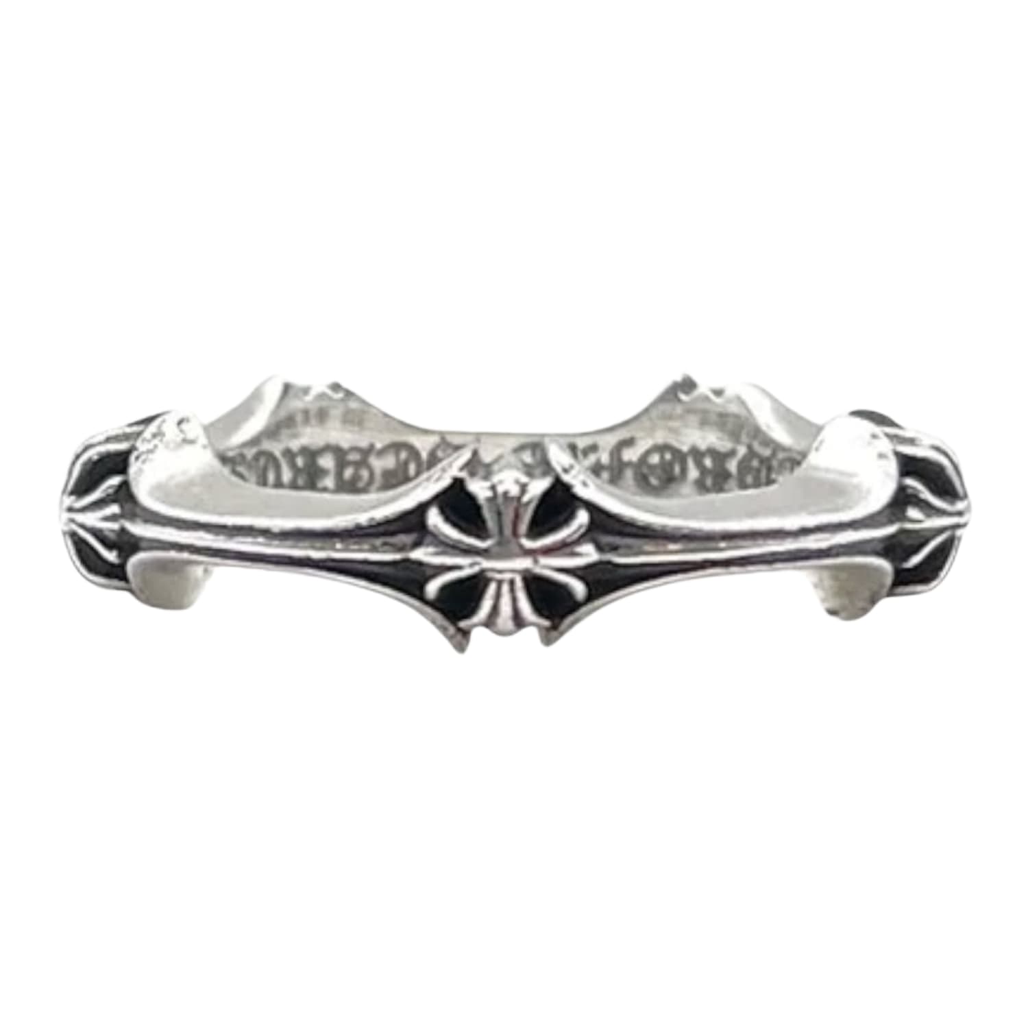 Chrome Hearts Silver Plus and Bone Ring - US Size 6