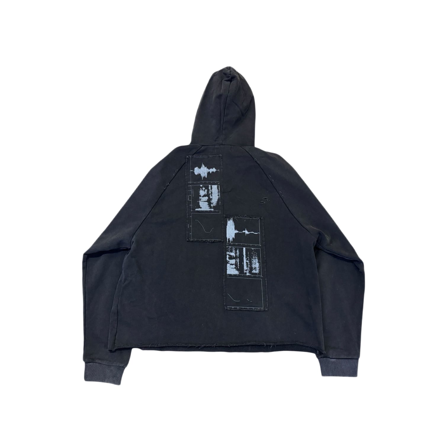 Richill Melancholy Churchhill Pinned Open-Collar Hoodie Black