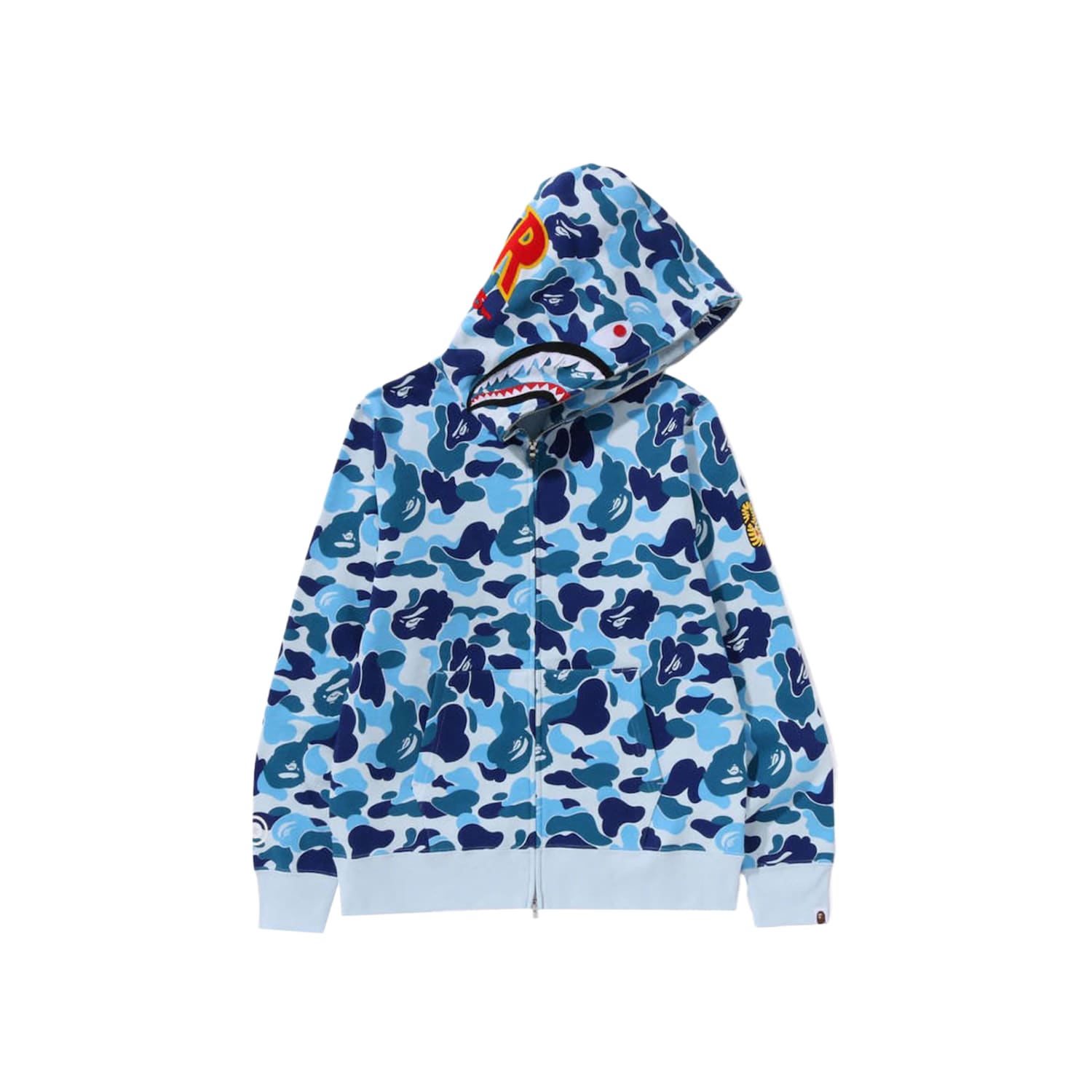 BAPE ABC Camo Shark PONR Full Zip Hoodie Blue