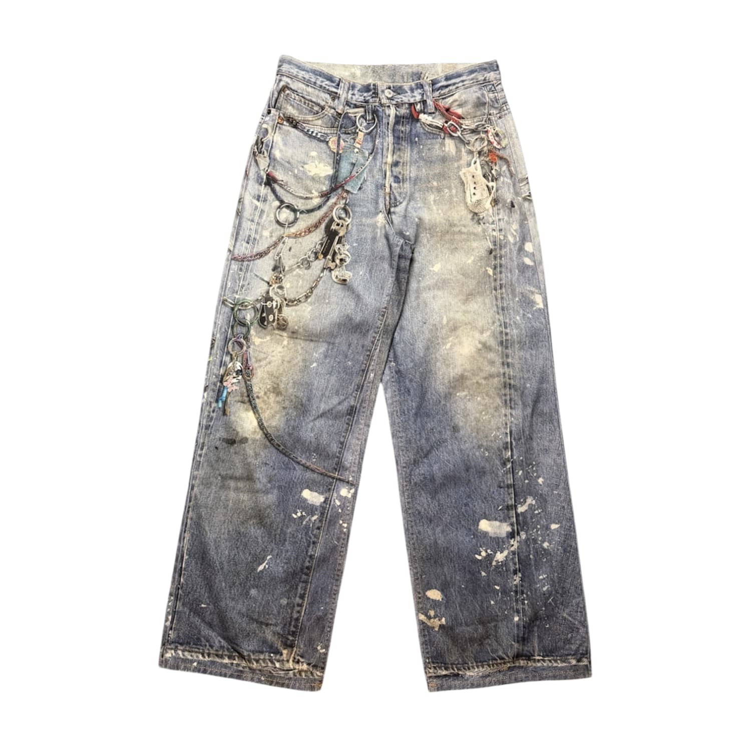 Acne Studios Light Wash Keychain RWB Tromp L'oeil 1981 Jeans