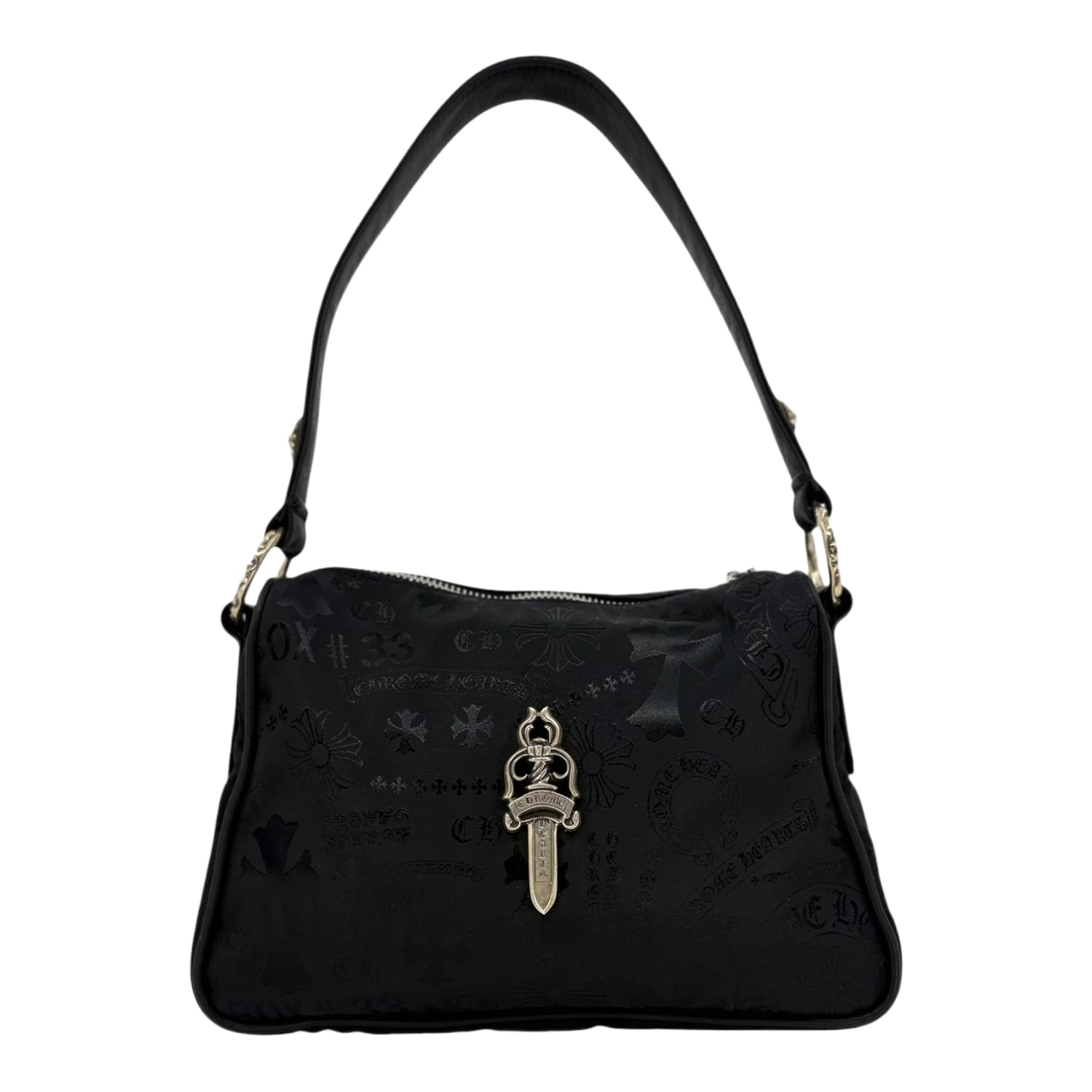 Chrome Hearts Black Nylon Stencil Bag