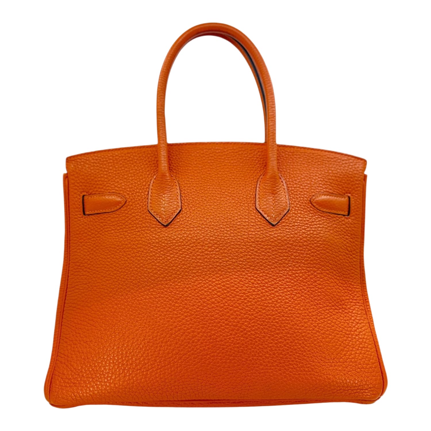 Hermes Birkin 30 Handbag Orange Togo Leather with Palladium Hardware