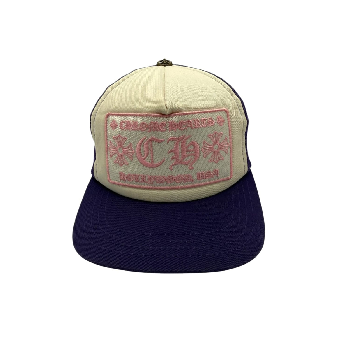 Chrome Hearts CH Hollywood Trucker Hat Purple/White/Pink