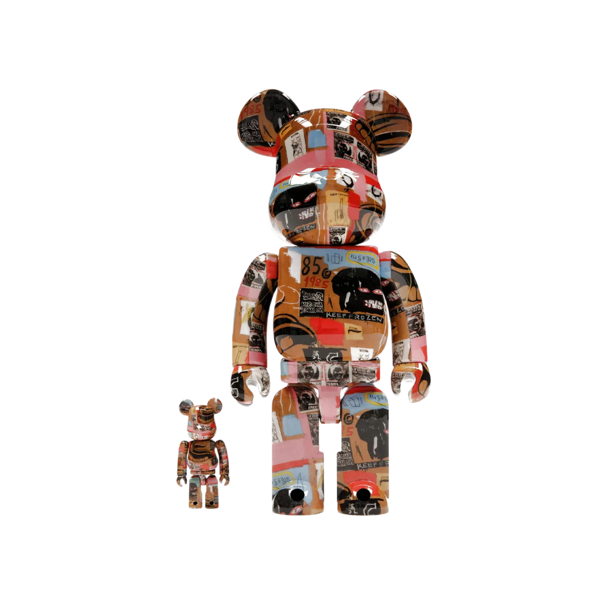 Bearbrick Andy Warhol x JEAN-MICHEL BASQUIAT #2 100% & 400% Set