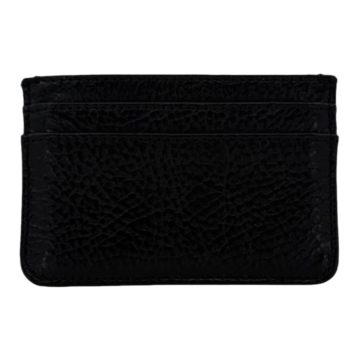 Chrome Hearts Leather Scroll Card Holder Black