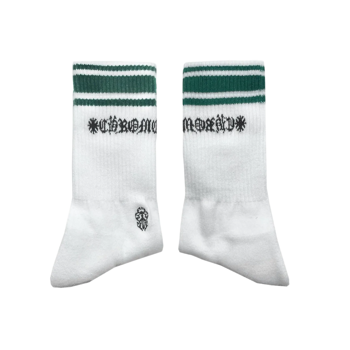 Chrome Hearts Striped Sport Socks White/Green