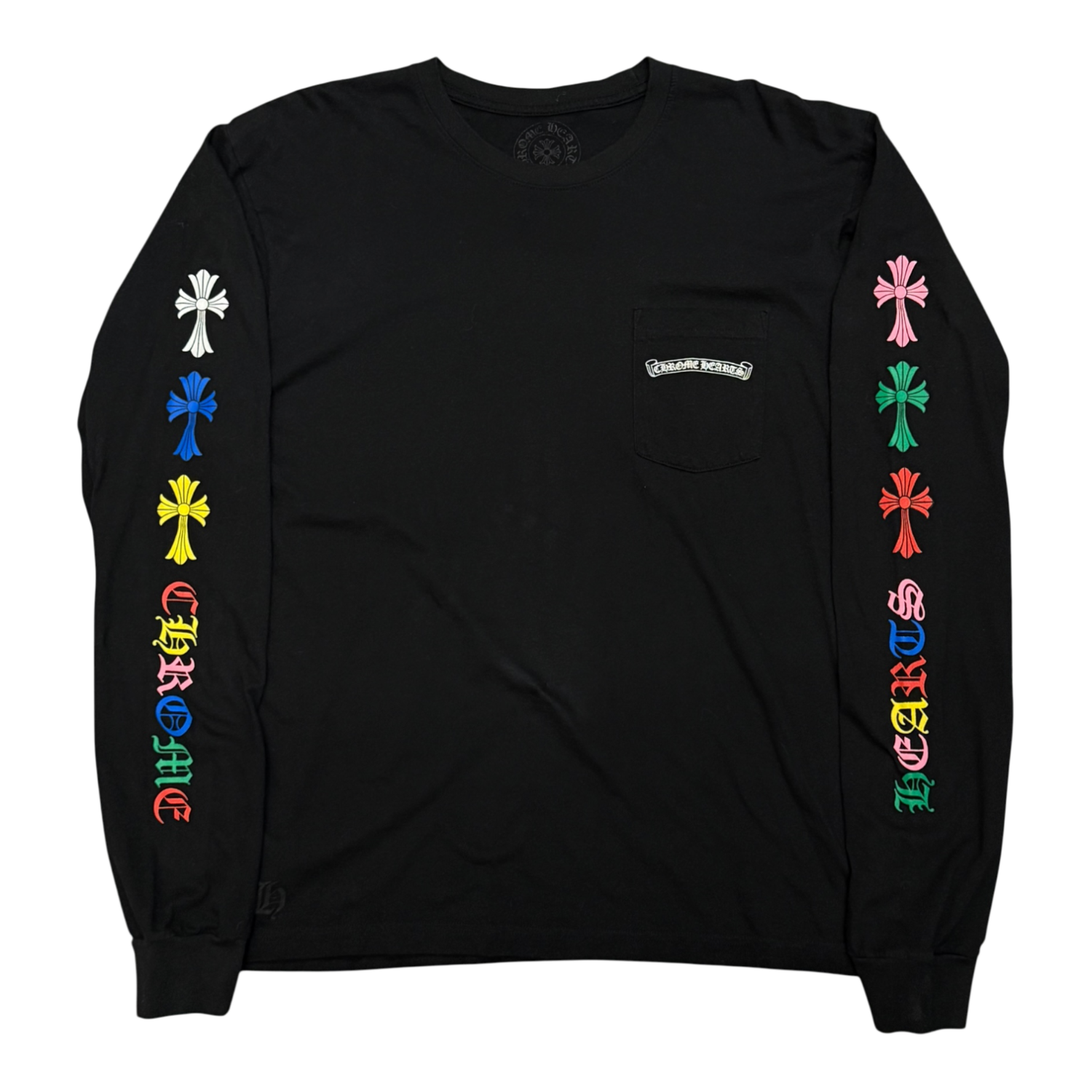 Chrome Hearts Multi Color Cross Long Sleeve T-Shirt Black