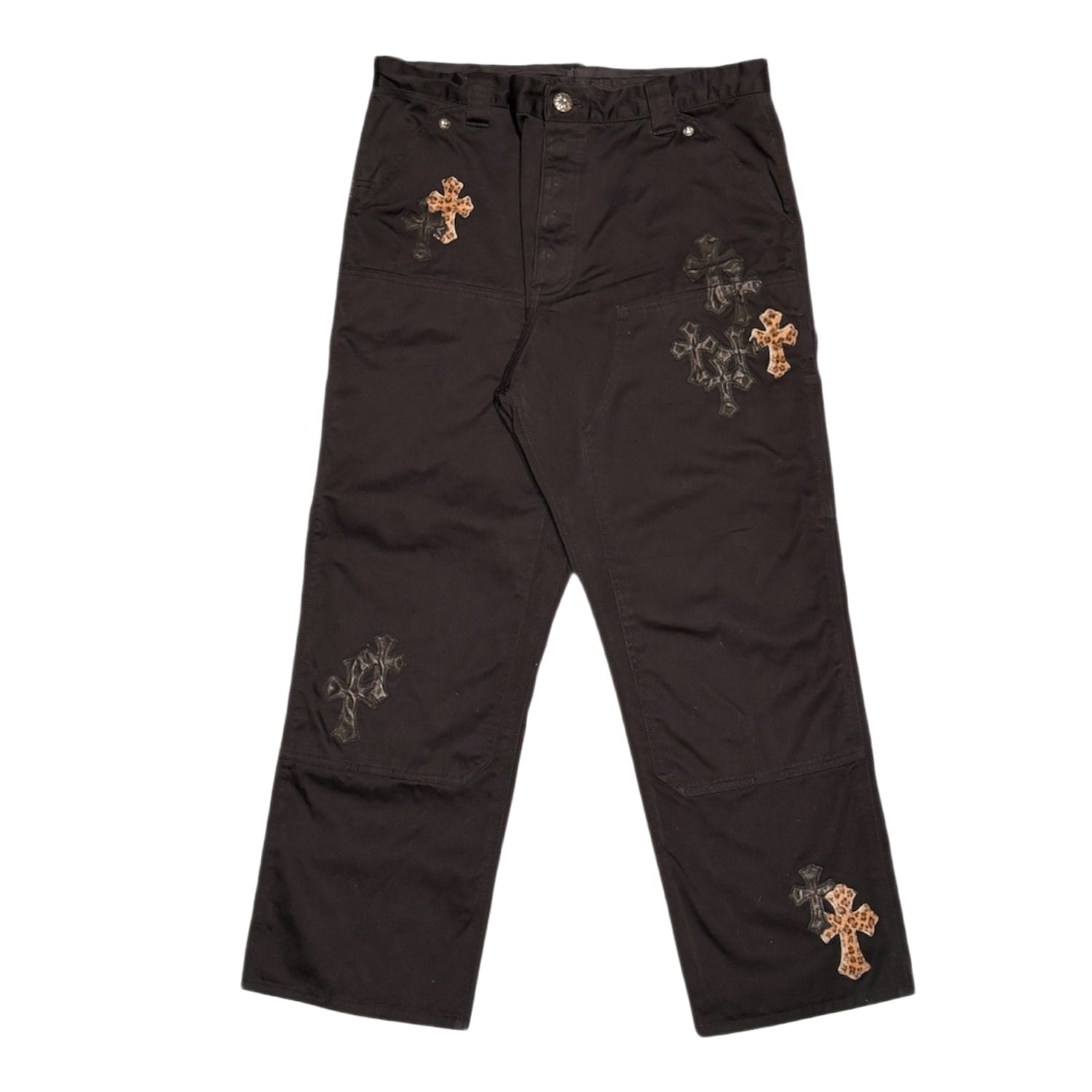 Chrome Hearts Double Knee Carpenter Cheetah Pants