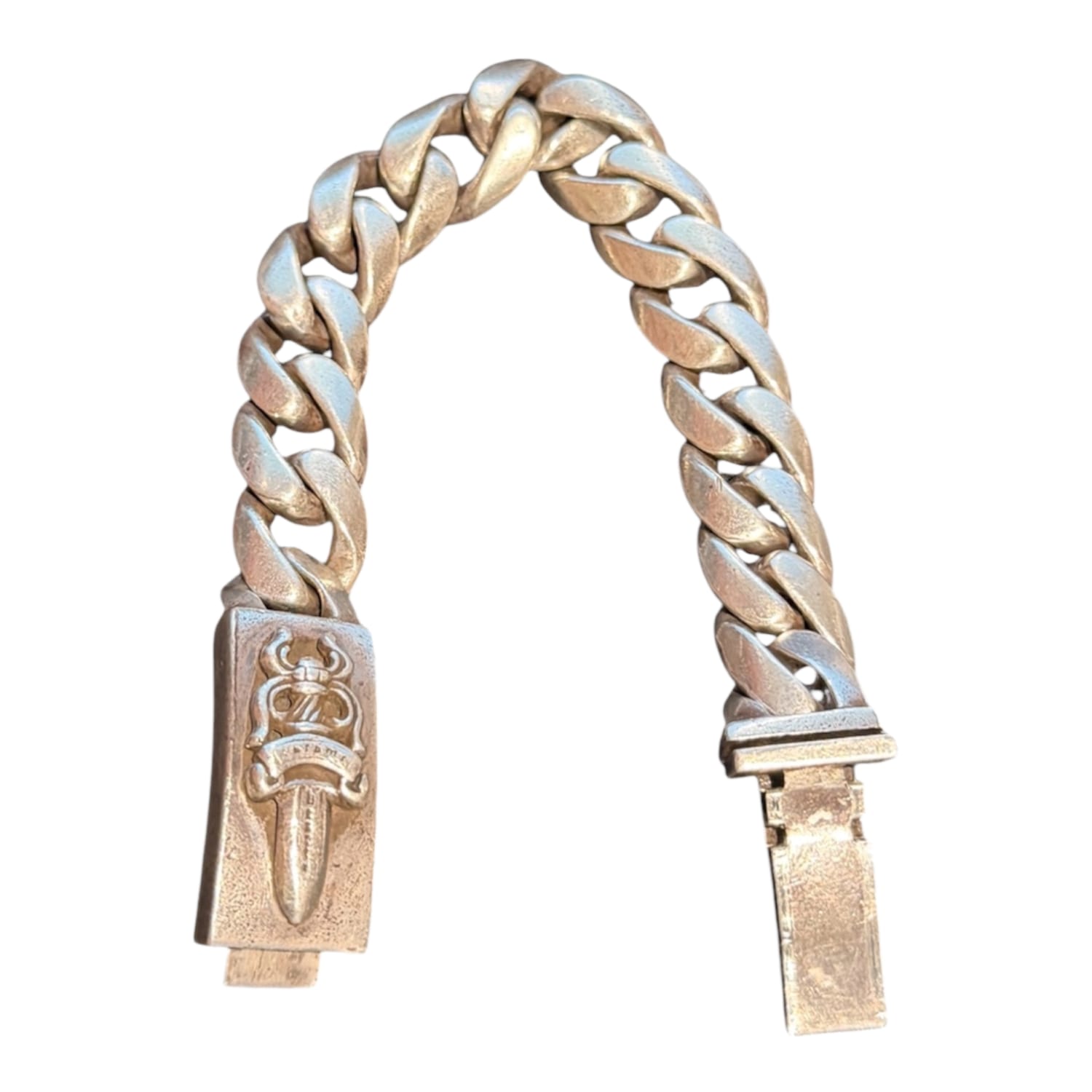 Chrome Hearts Silver Cuban Dagger Bracelet
