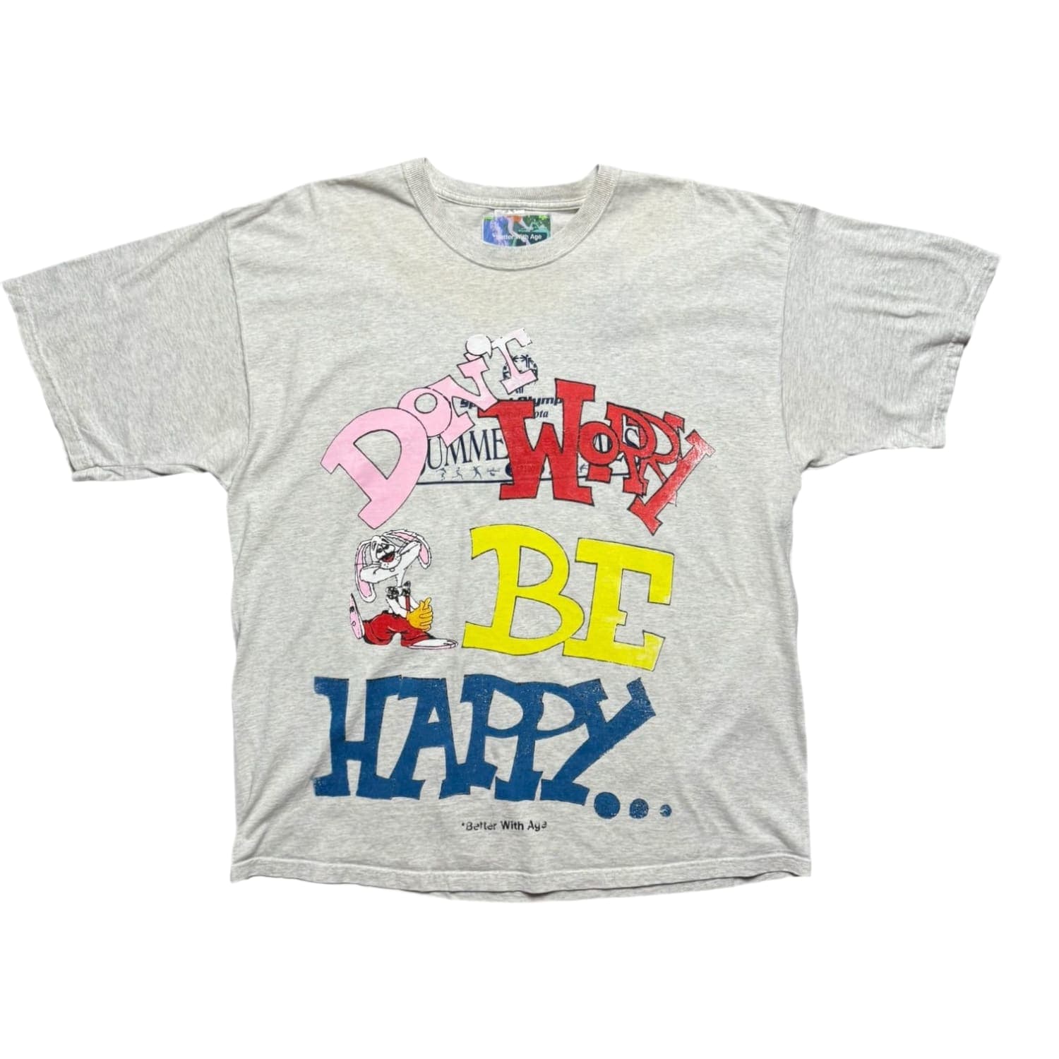 Better With Age Don't Worry Be Happy T-Shirt Heather Grey