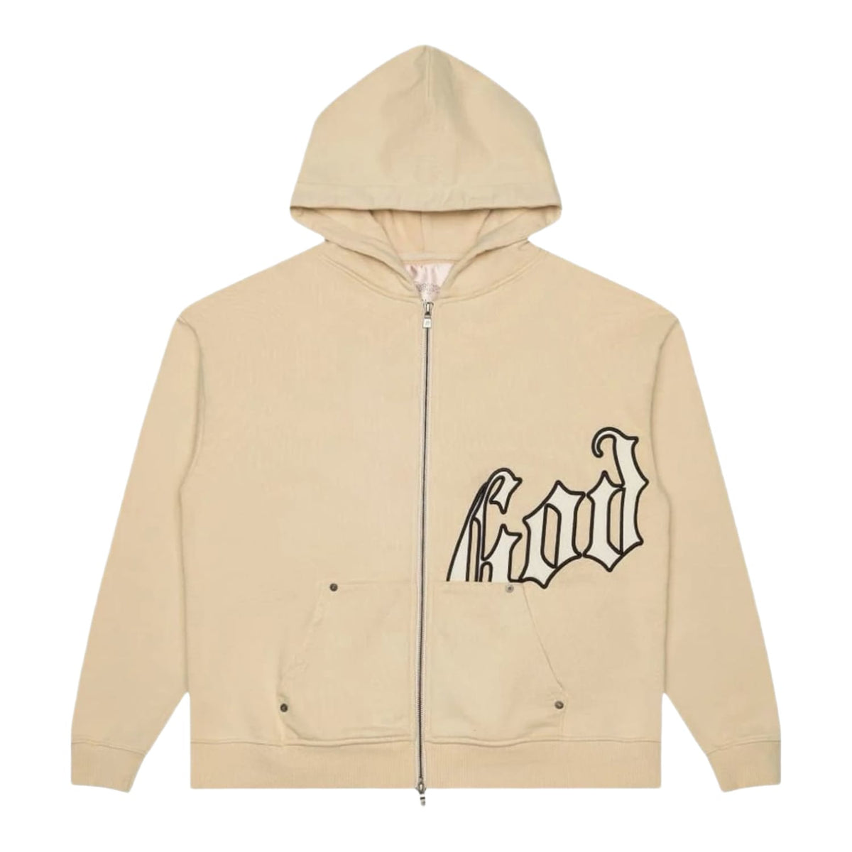 Godspeed OG Logo V2 Zip Up Hoodie Creme/Bone